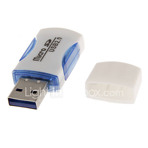 USB 2.0 Memory Card Reader (Black/Purple/Blue/Green/Red)