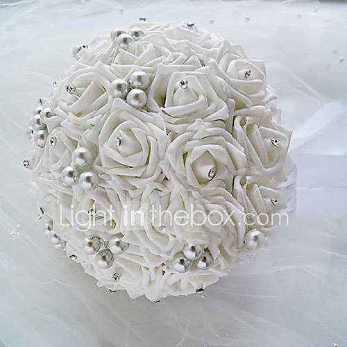Round Shape Imitation Pearl Wedding Bridal Bouquet