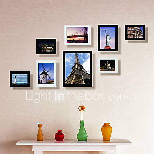 Modern Style Simple Photo Wall Frame Collection   Set of 8