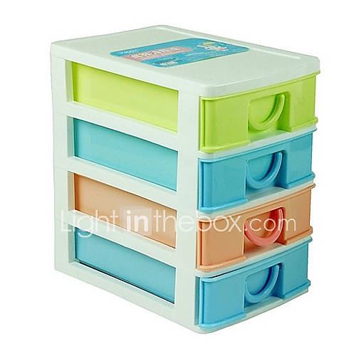 Modern 4 Layers Colorful Plastic Storage Cabinet