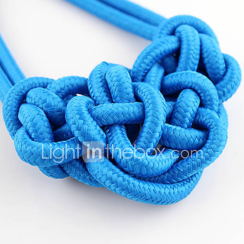 Kayshine Blue Rope Knot Shape Necklace