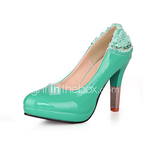 Patent Leather Cone Heel Pumps Heels Shoes(More Colors)