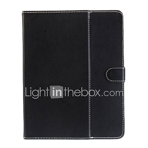 Leather Flip Book Protective Case Cover with Build in Stand for 9.7 inch Tablet PC (Black)