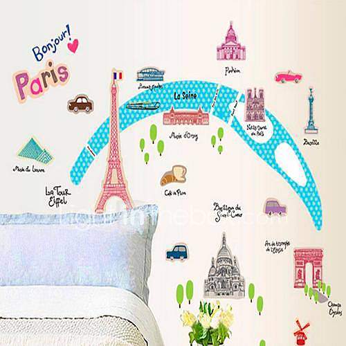 France Scenery Pattern Wall Decal