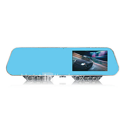 Car Rearview With 4.3 Inch LCD HD 1080P DVR And One Key Phone Bluetooth  Player Function