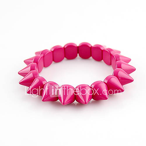 Kayshine Womens Fuchsia Punk Delicate Rivet Stretch Bracelet