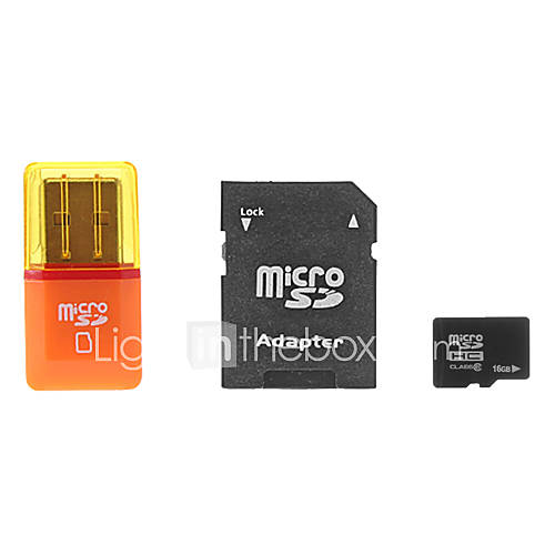 16G Class 6 Ultra microSD TF Card with microSD Adapter and USB Card Reader