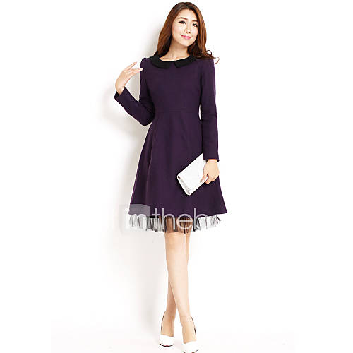 Slim A Line Dress(Purple)