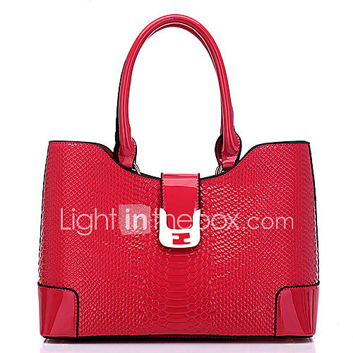 Miyue Womens Elegant Crocodile Tote(Fuchsia)