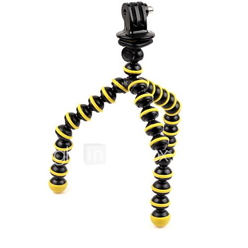 Yellow Multifunction Mini Octopus Tripod For Gopro Hero 3/3/2/1