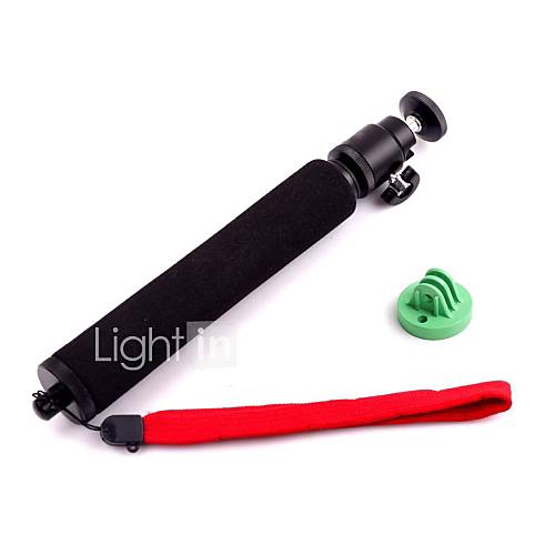 New Retractable Handheld Pole Monopod with Green Plastic Mount for GoPro Hero 3/3/2