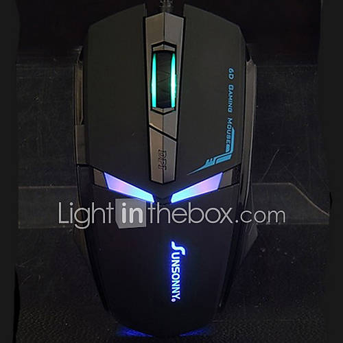 Sunsonny Special Iron Man Design LED Light Wired Gaming USB Mouse with Mousepad