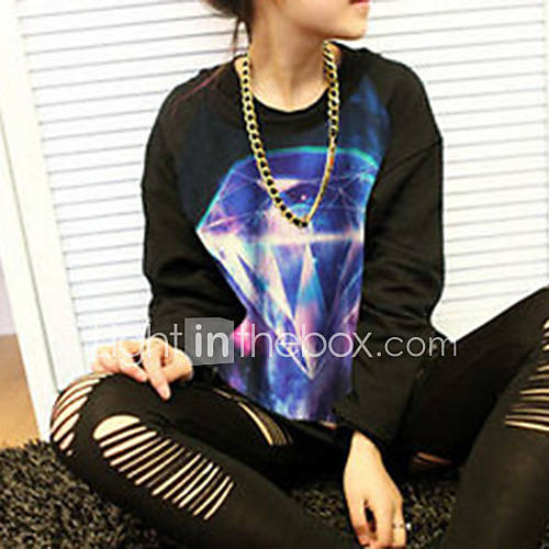 Womens Print Casual Hoodie