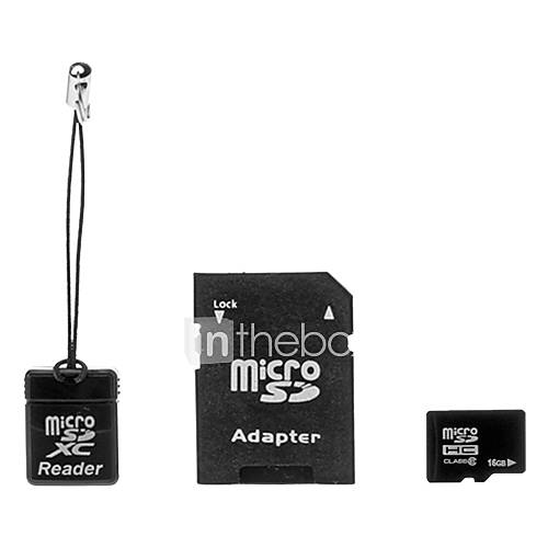 16G Class 6 Ultra microSD TF Card with microSD Adapter and USB Card Reader