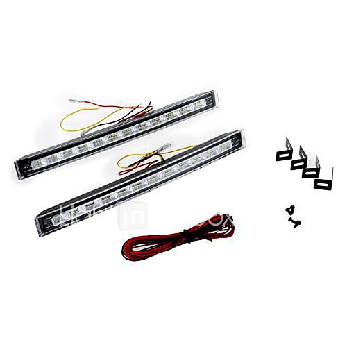 2Pcs 12LED Super Bright White DRL Car Daytime Running Light