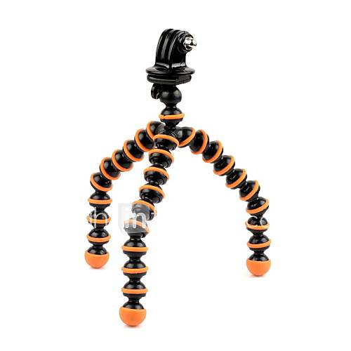 Orange Multifunction Mini Octopus Tripod For Gopro Hero 3/3/2/1