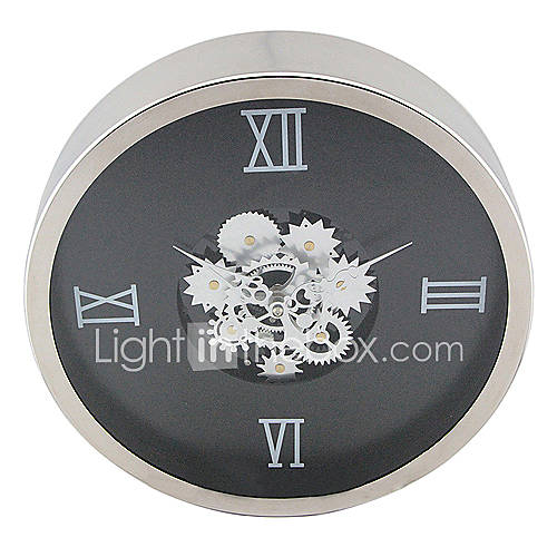 13.75H Contemporary Style Gear Metal Wall Clock