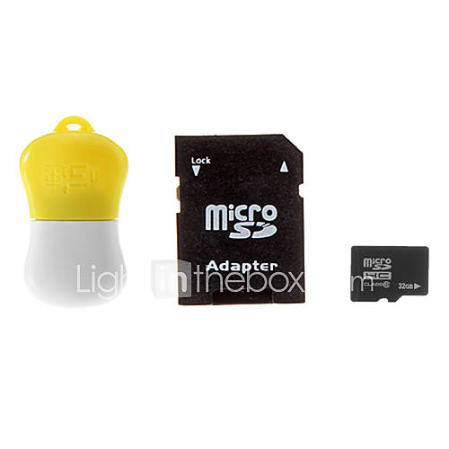 32G Hi Speed Class 6 Ultra microSD TF Card with microSD Adapter and USB Card Reader