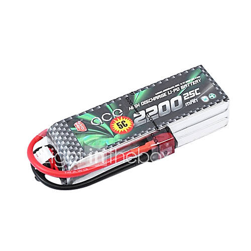 ACE 11.1V 2200mAh 3S 25C Li Po Battery(T Plug)