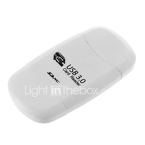 USB 3.0 High Speed Memory Card Reader (White)