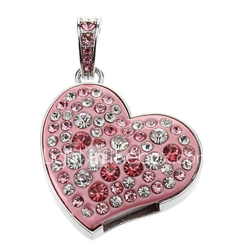 8G Heart Shaped USB Flash Drive