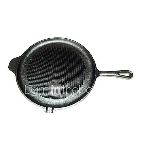 Cast Iron Grill Pan with Handle, Dia 27cm x H1.8cm