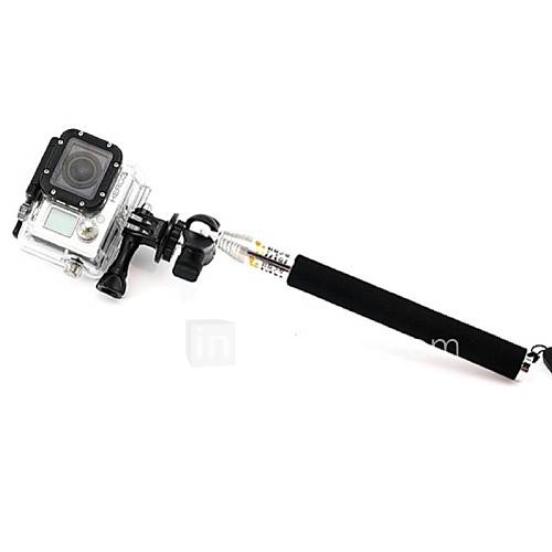 Black 6 Section Retractable Handheld Pole Monopod for Gopro Hero 2 / 3 / 3