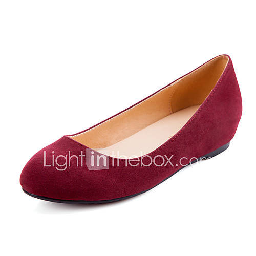 XNG 2014 New Sweet Round Head Casual Heel Lifted Shoes (Wine)