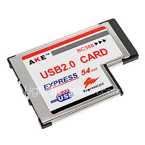 Laptop Express 54mm to 2 Port USB 2.0 Card