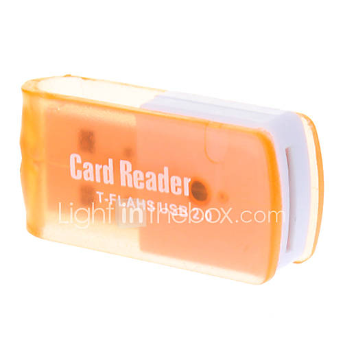 T Flash USB 2.0 Micro SD Memory Card Reader (Orange)