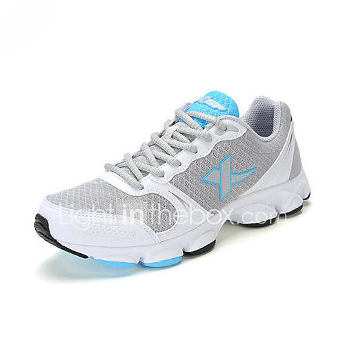 Xtep Mens Gray Breathability Synthetic Leather Mesh Running Shoes