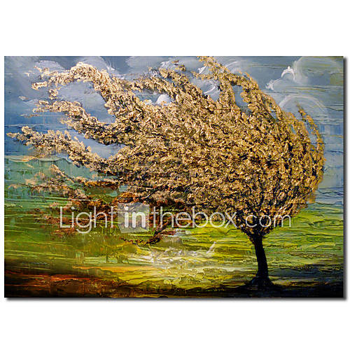 Hand Painted Oil Painting Landscape Tree of Life with Stretched Frame Ready to Hang