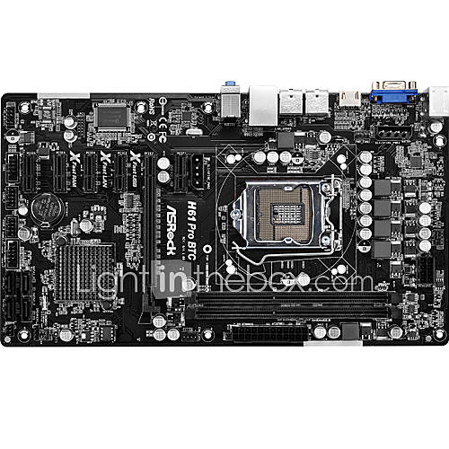 LGA 1155 motherboard for ASRock H61 Pro BTC Bitcoin Mining Desktop Motherboard DDR3