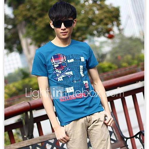 Mens New Neck Slim Short Sleeve Leisure Top