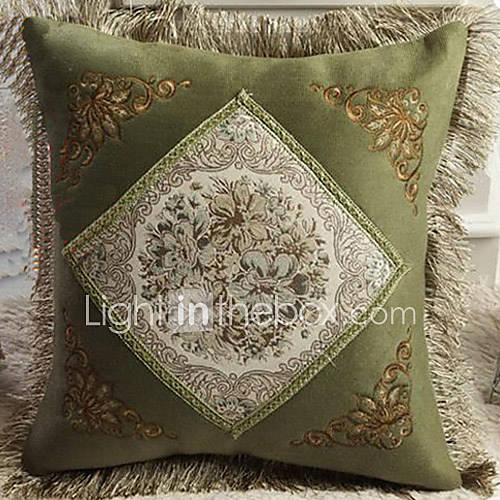 Retro Euro Floral Pattern Decorative Pillow With Insert   3 Colors Available