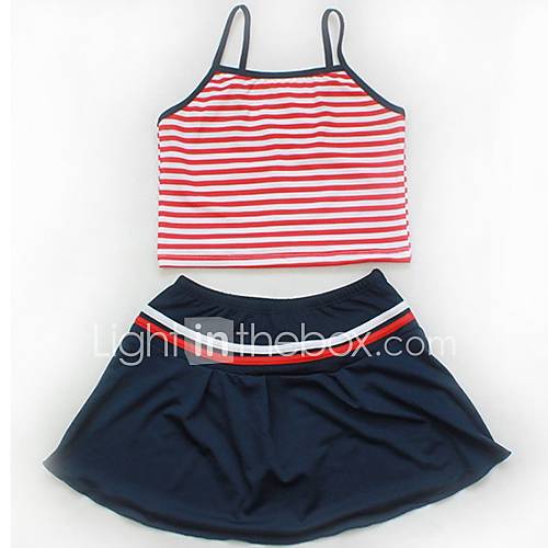 Girls Stripes Cute Tankinis Swimwear