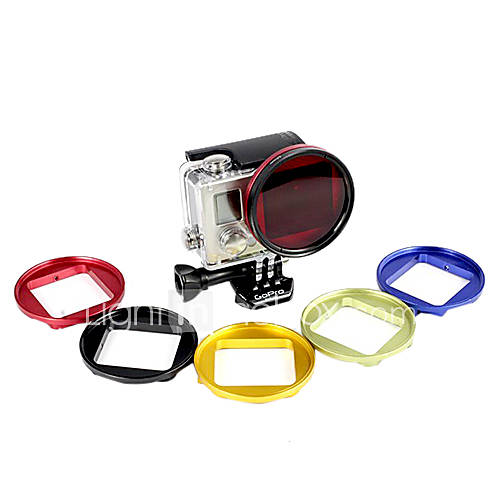 2014 Professional Professional Dive Housing 52mm Lens Adapter Red Filter for Gopro Hero3