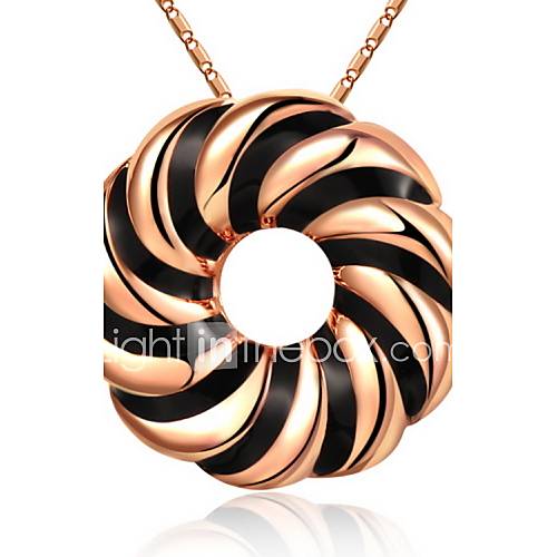 Vintage Round Shape Black Alloy Womens Necklace(1 Pc)(Gold,Silver)