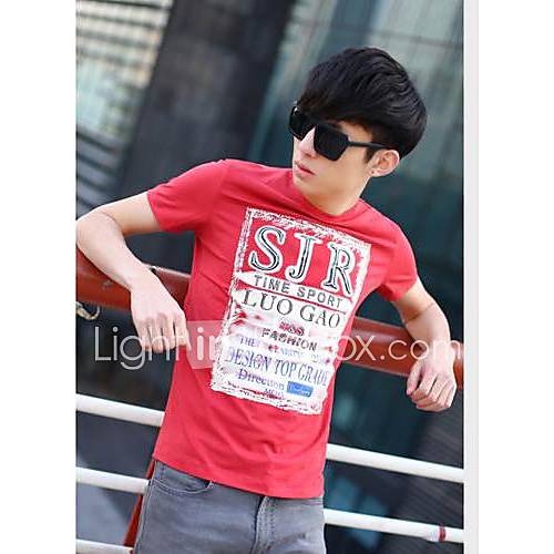 Mens New Neck Slim Short Sleeve Leisure Top