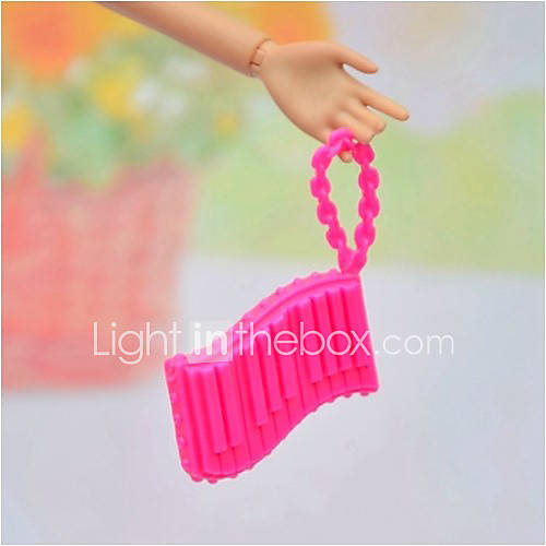 Barbie Doll Vivid Piano Pattern Fuschia PVC Handbag