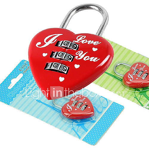 Outdoor Cute Heart Cartoon Style Coded Lock(Random Color)