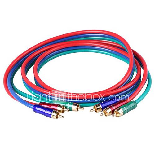 CM001 High Quality OD 6.0 OFC AV Cable 3 RCA Male to Male Connection Cable (150cm)