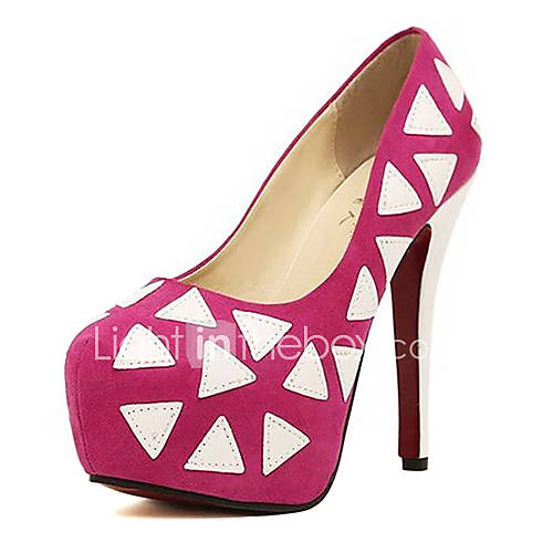 Faux Leather Womens Stiletto Heel Platform Pumps/Heels Shoes(More Colors)
