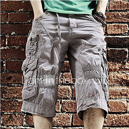 Mens Casual Fashion Multi Pocket Sports Pants