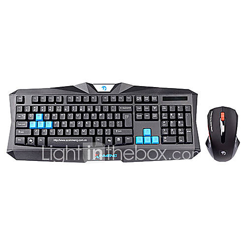 2.4G Wireless Smart Optical Professional KeyboardMouse Suit with MousepadBatteries