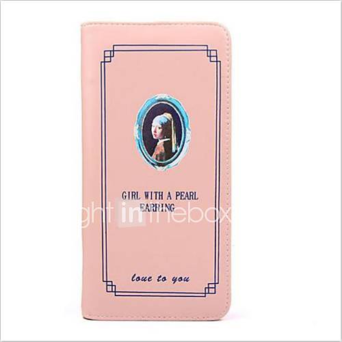 Womens Girl Print Long Wallet