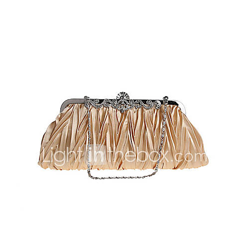 BPRX New WomenS Simple Satin Dual Purpose Evening Bag (Gold)