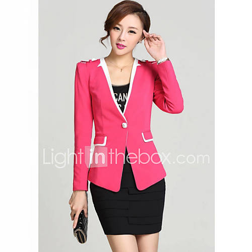 Womens Skinny One Button Blazer