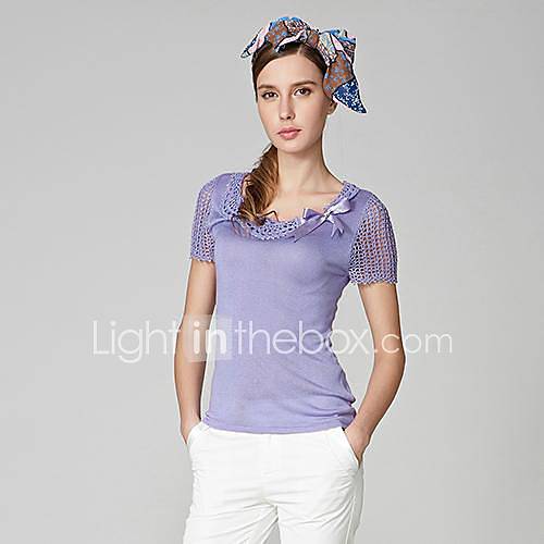 Womens Summer Slim Type Pullover Short Sleeve Sweaters