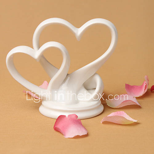 Youre the Top Interlocking Double Hearts Cake Topper